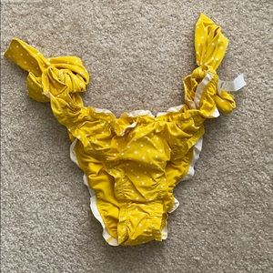 Yellow polka dot bikini bottoms